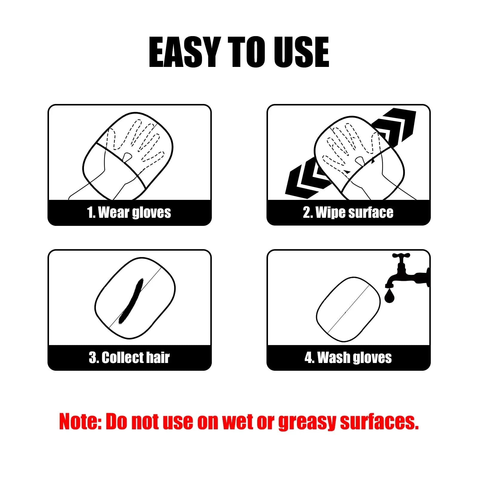 FurClean Pet Hair Remover Glove - Usuń sierść z kanapy w kilka sekund